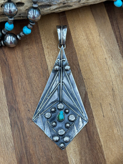 Sonoran Gold Turquoise Pendant Handmade