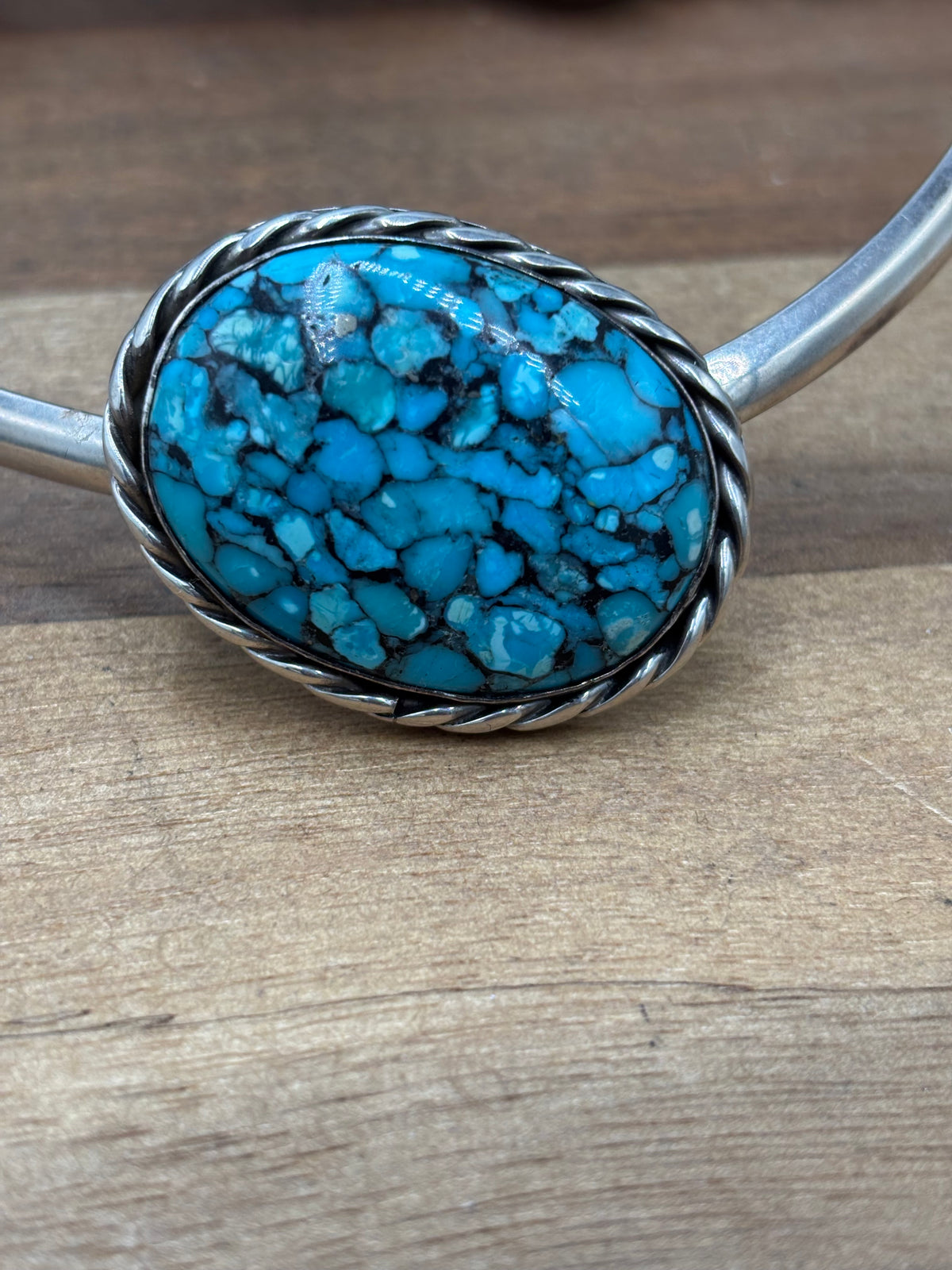 Blue #108-5 Turquoise Choker Necklace