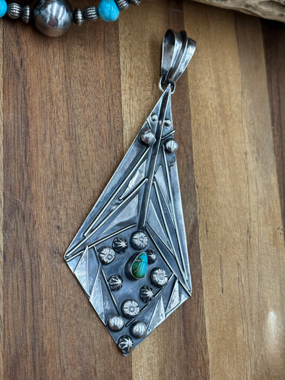 Sonoran Gold Turquoise Pendant Handmade