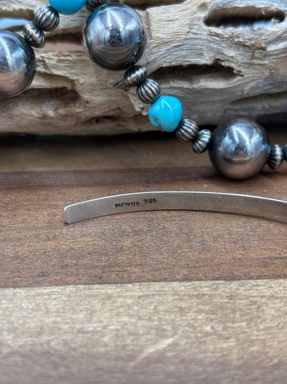 Blue #108-5 Turquoise Choker Necklace