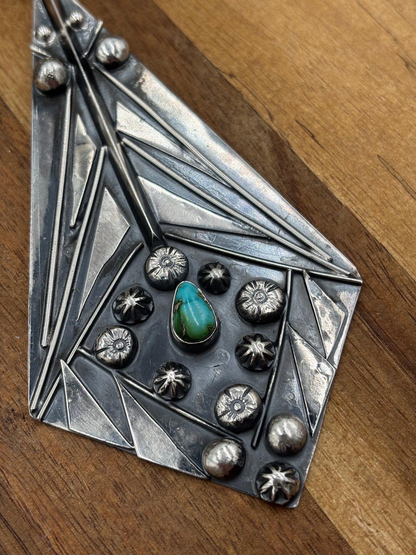 Sonoran Gold Turquoise Pendant Handmade