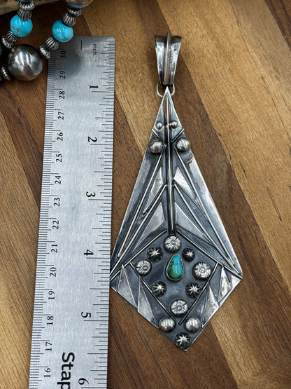 Sonoran Gold Turquoise Pendant Handmade