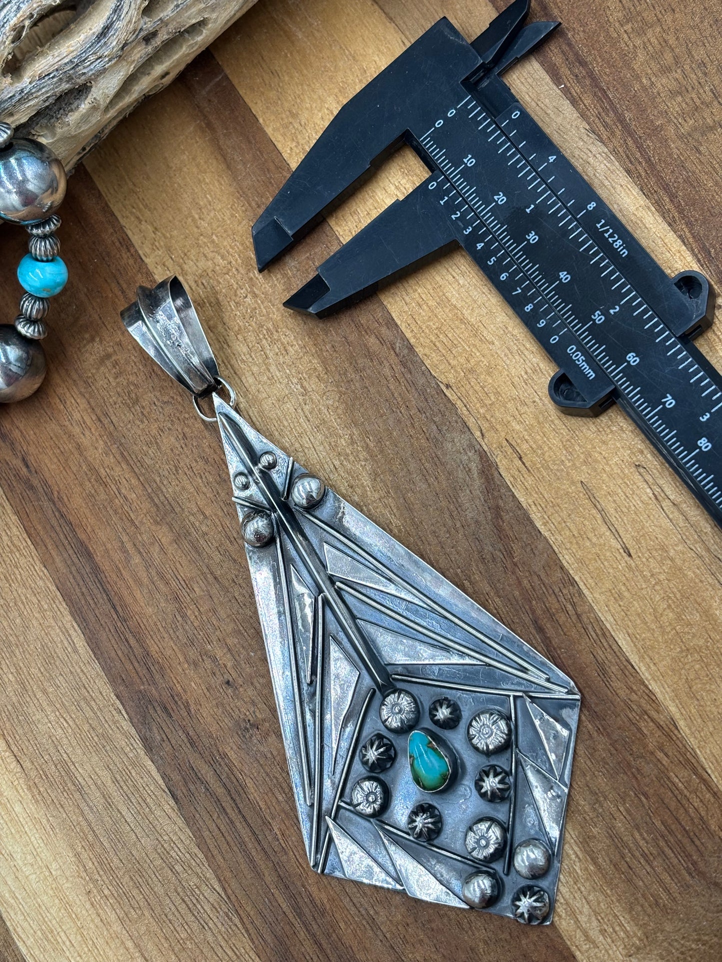 Sonoran Gold Turquoise Pendant Handmade