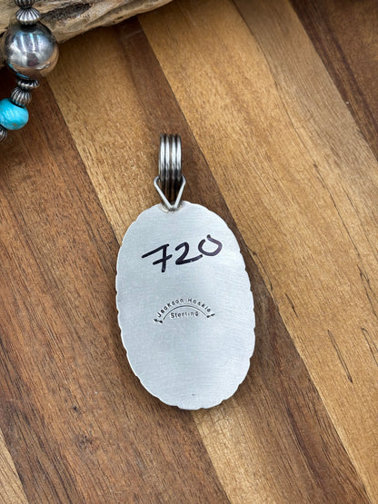 Turquoise Pendant by Jackson Hoskie, Navajo