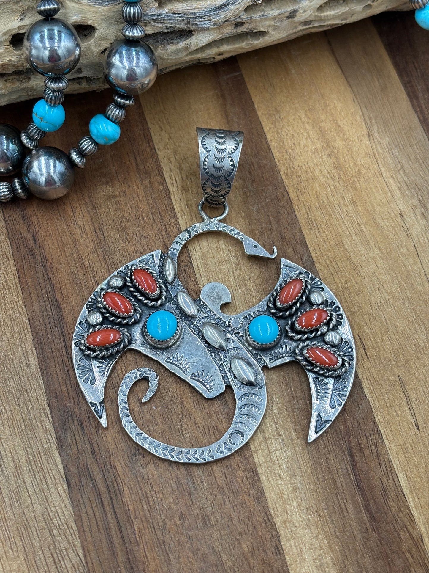 Dragon Pendant by Richard Yazza, Navajo