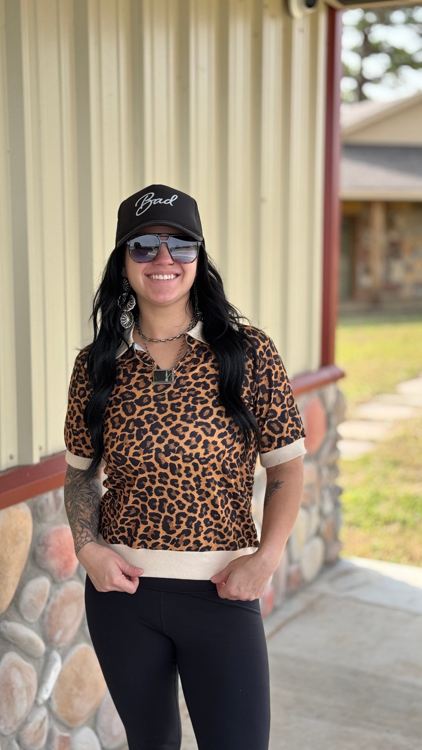 Let's Golf, Girls Leopard Polo