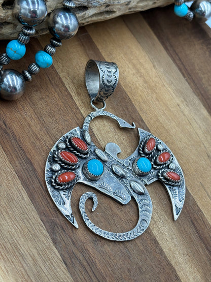 Dragon Pendant by Richard Yazza, Navajo