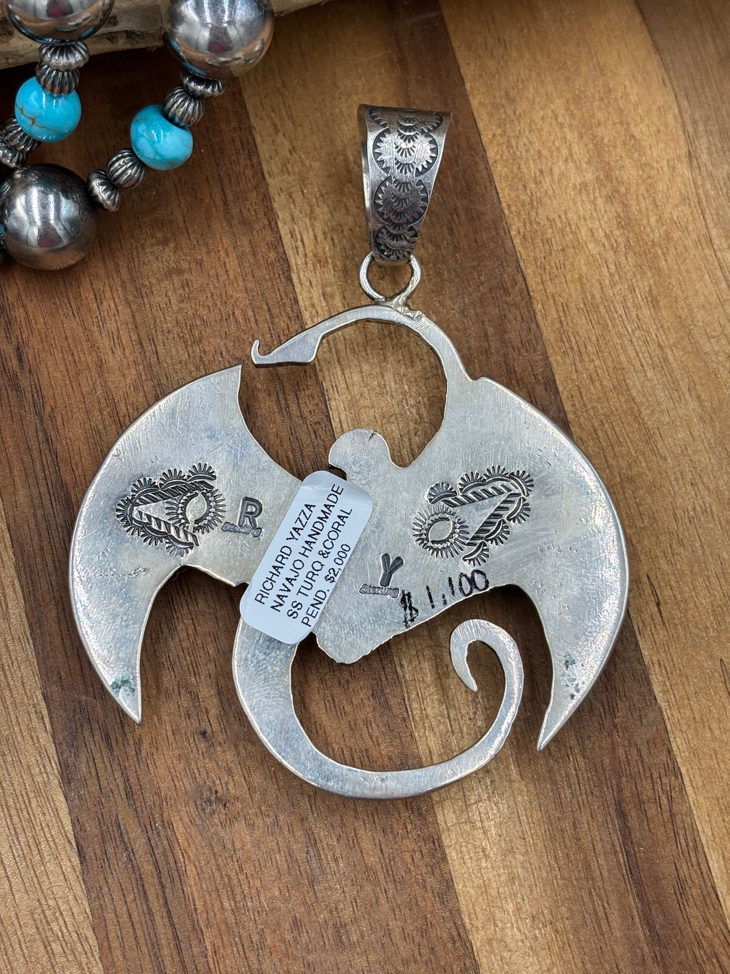 Dragon Pendant by Richard Yazza, Navajo