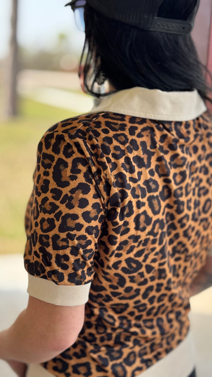 Let's Golf, Girls Leopard Polo
