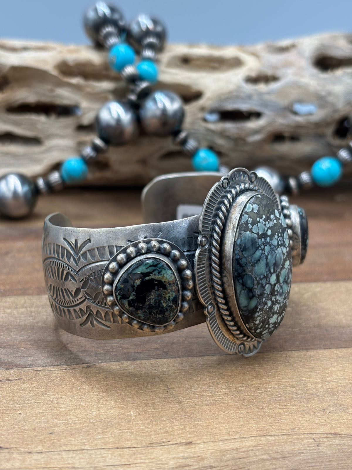 Tree Frog Varascite #108-11 Cuff by Boyd Ashley, Navajo