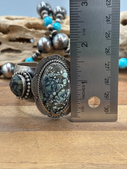 Tree Frog Varascite #108-11 Cuff by Boyd Ashley, Navajo