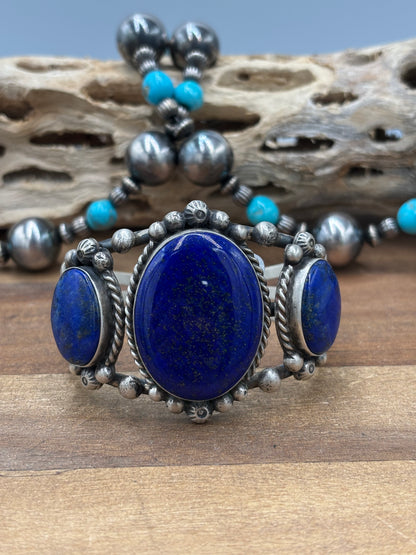 Lapis #108-12 Cuff by Augustine Largo, Navajo