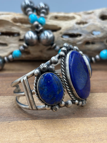 Lapis #108-12 Cuff by Augustine Largo, Navajo