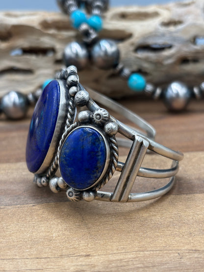 Lapis #108-12 Cuff by Augustine Largo, Navajo