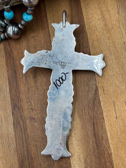 Coral Cross by G&L Leekity, Navajo