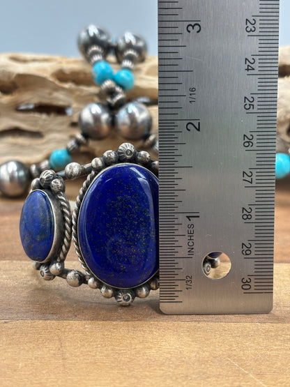 Lapis #108-12 Cuff by Augustine Largo, Navajo