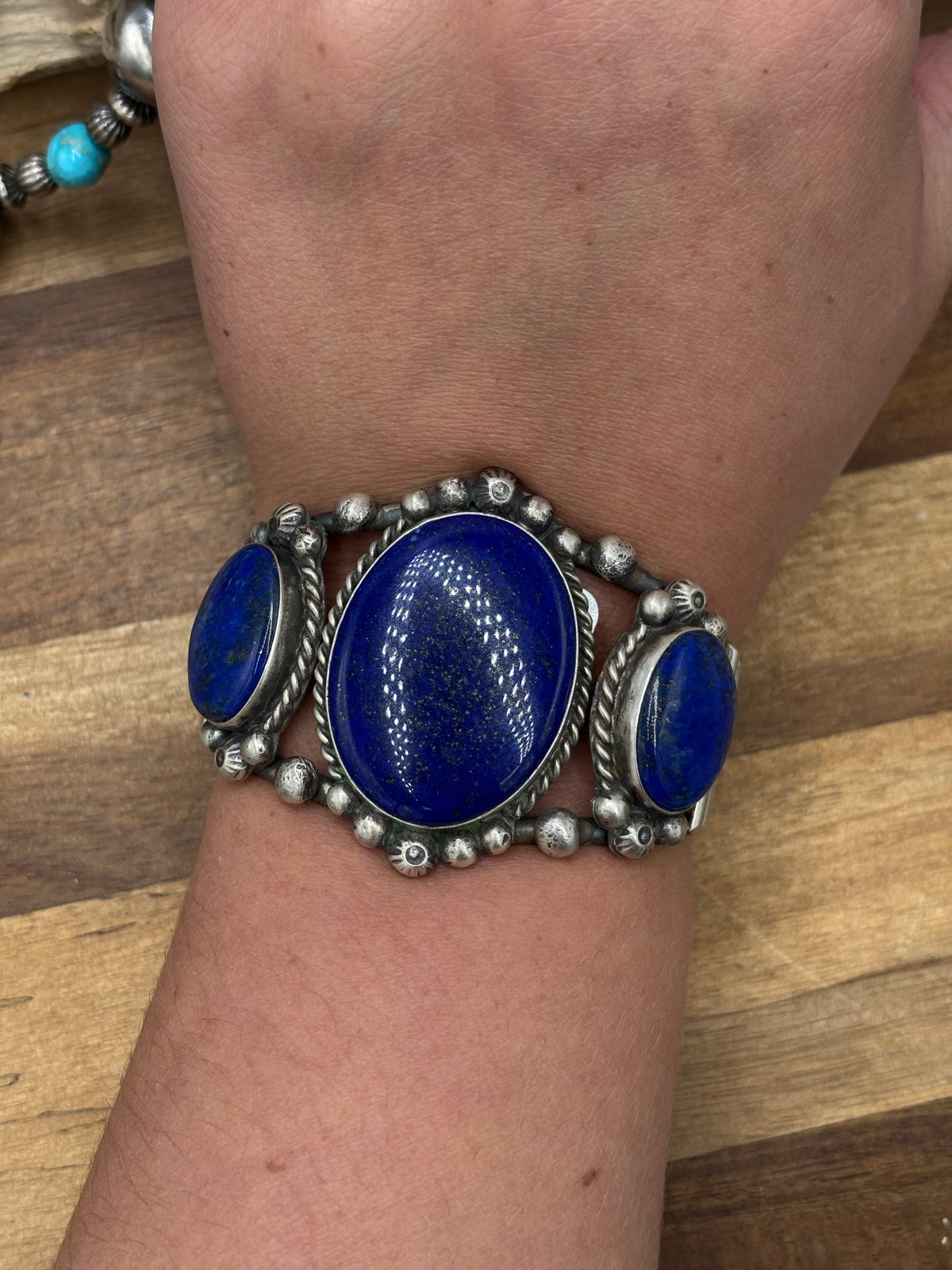 Lapis #108-12 Cuff by Augustine Largo, Navajo