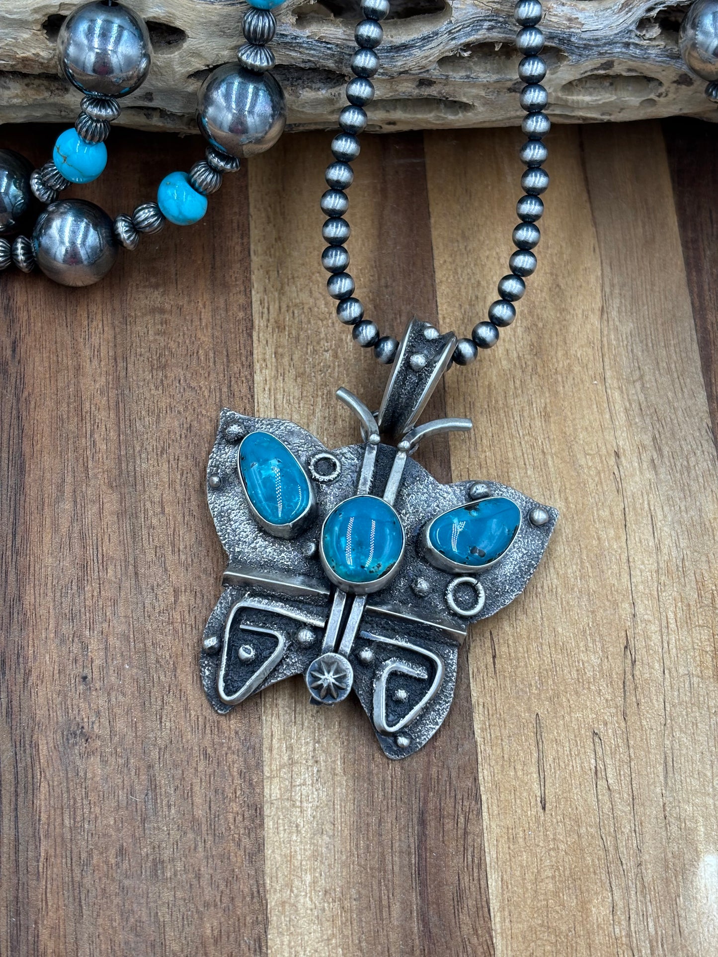 Butterly Turquoise Pendant by Randy Billy, Navajo