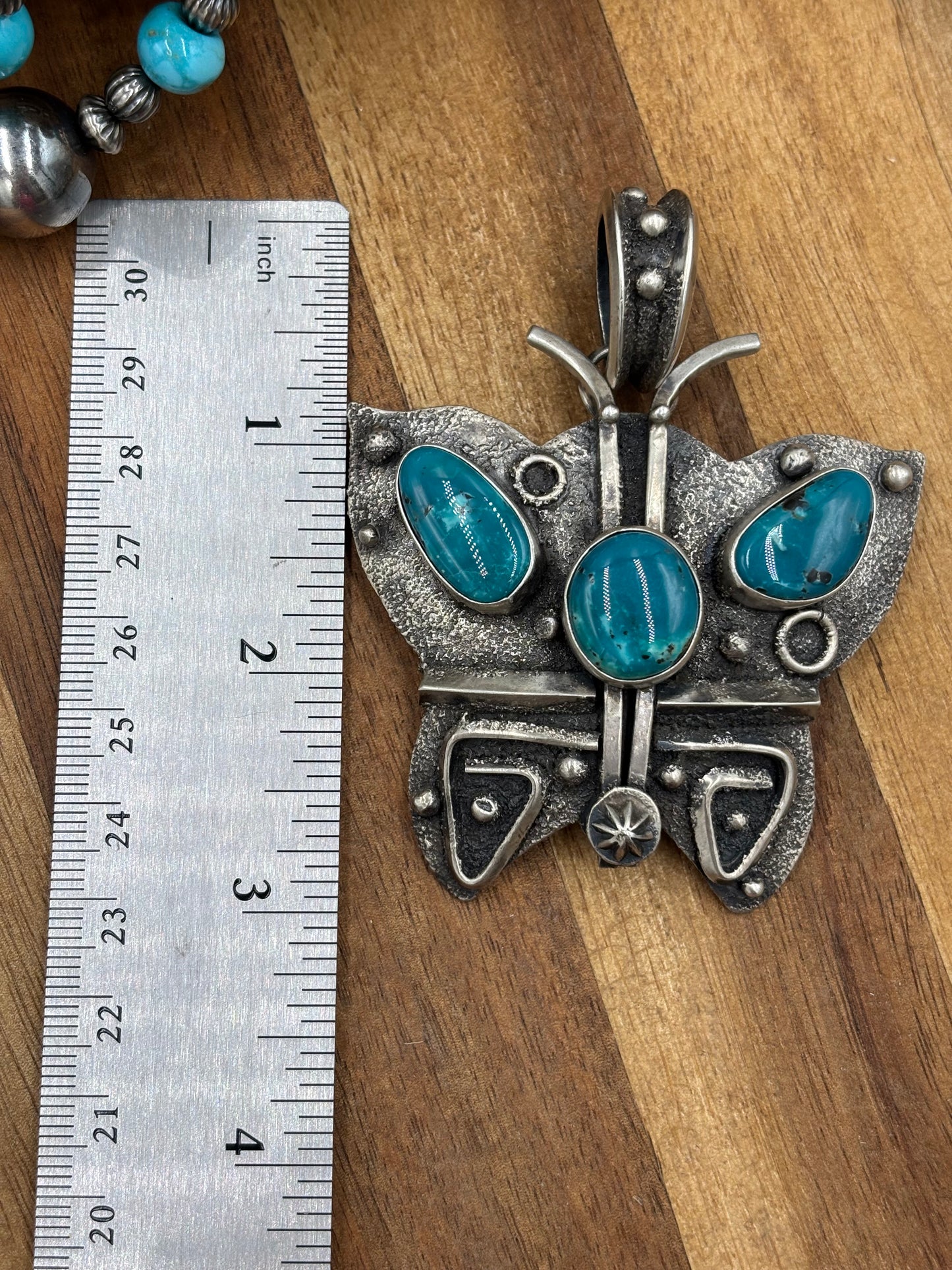 Butterly Turquoise Pendant by Randy Billy, Navajo