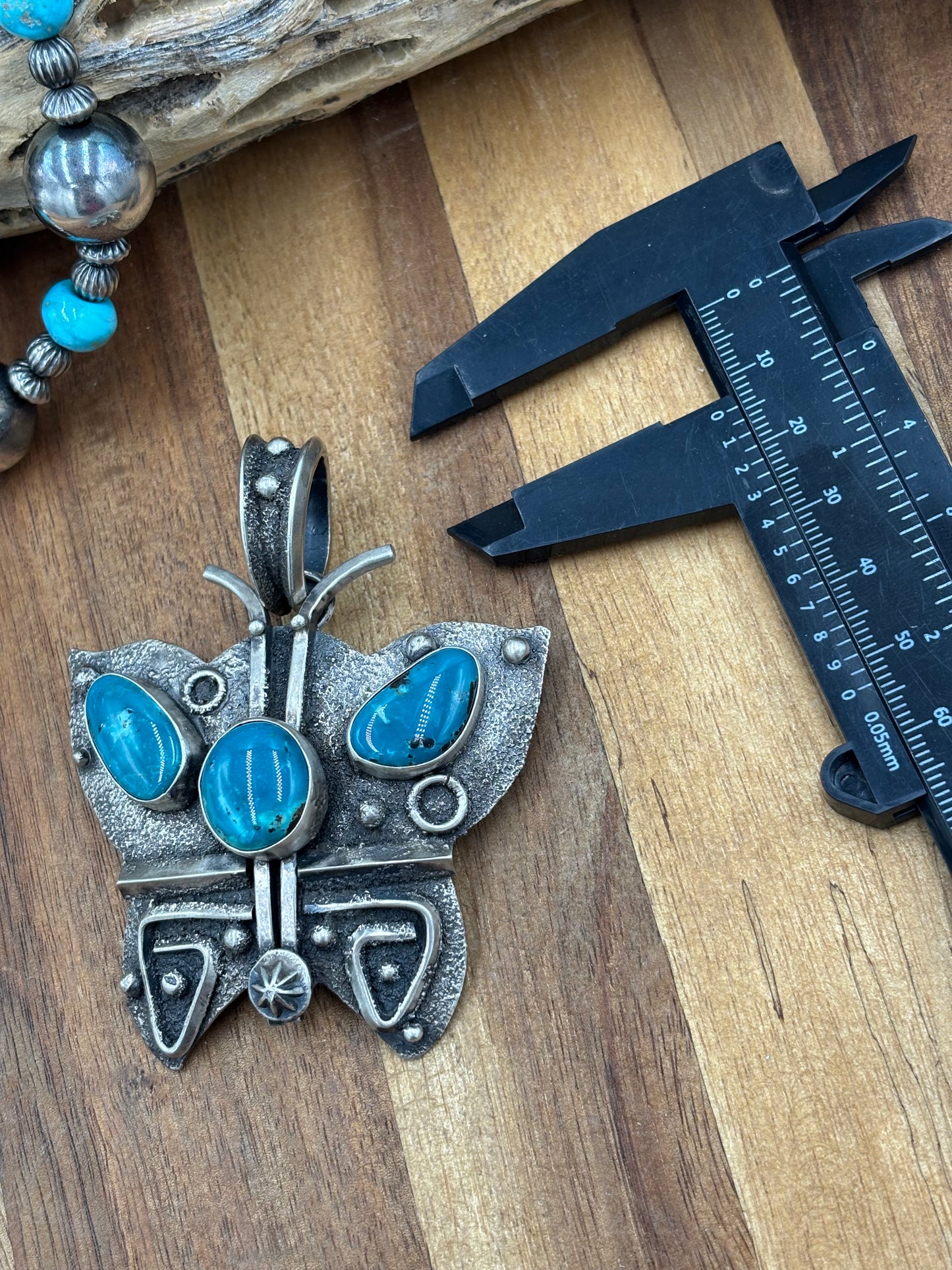 Butterly Turquoise Pendant by Randy Billy, Navajo