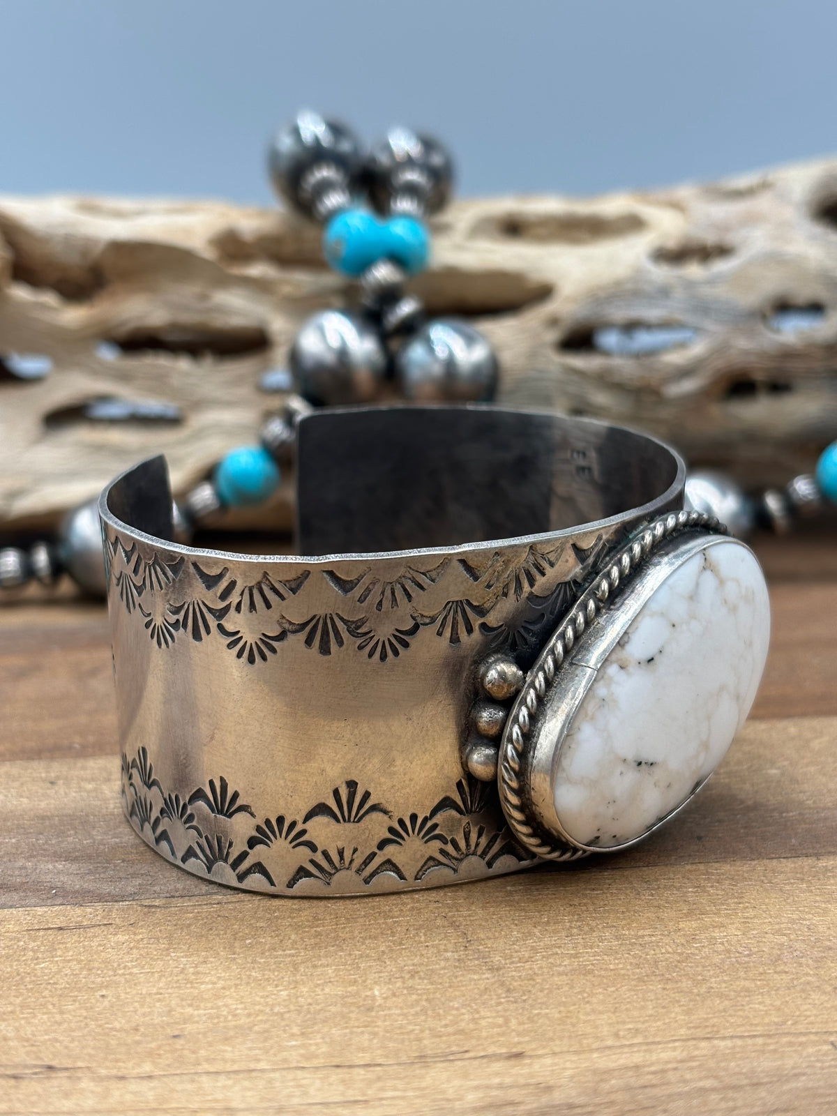 White Buffalo #108-15 Cuff by EE, Navajo