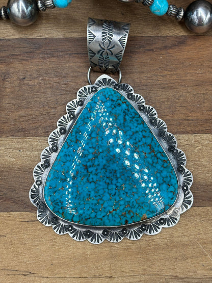 Turquoise #108-16 Pendant by Rick Enriquez, Navajo
