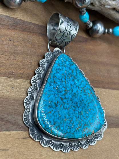 Turquoise #108-16 Pendant by Rick Enriquez, Navajo