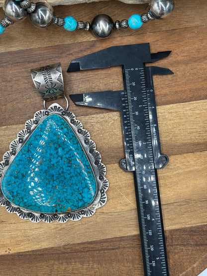 Turquoise #108-16 Pendant by Rick Enriquez, Navajo