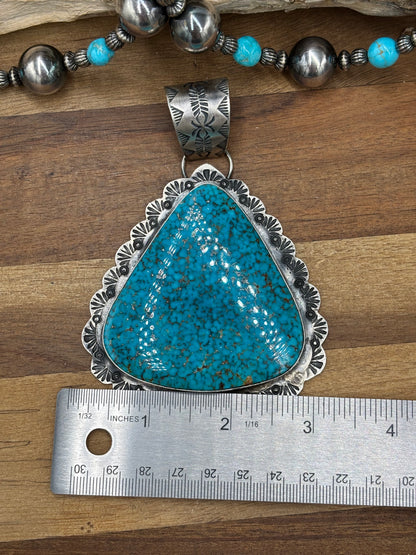 Turquoise #108-16 Pendant by Rick Enriquez, Navajo