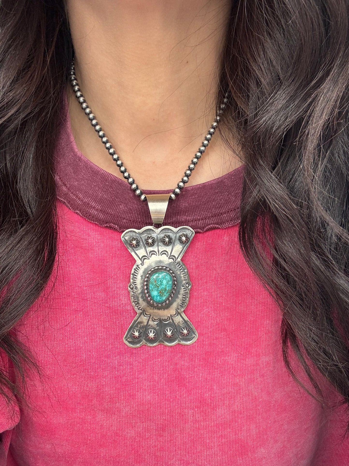 Turquoise Pendant Chimney Butte, Santo Domingo Pueblo