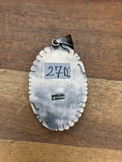 Lapis #108-18 Pendant by R Skeets, Navajo