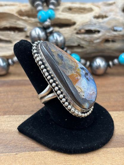 Boulder Opal #108-19 Ring Adjustable