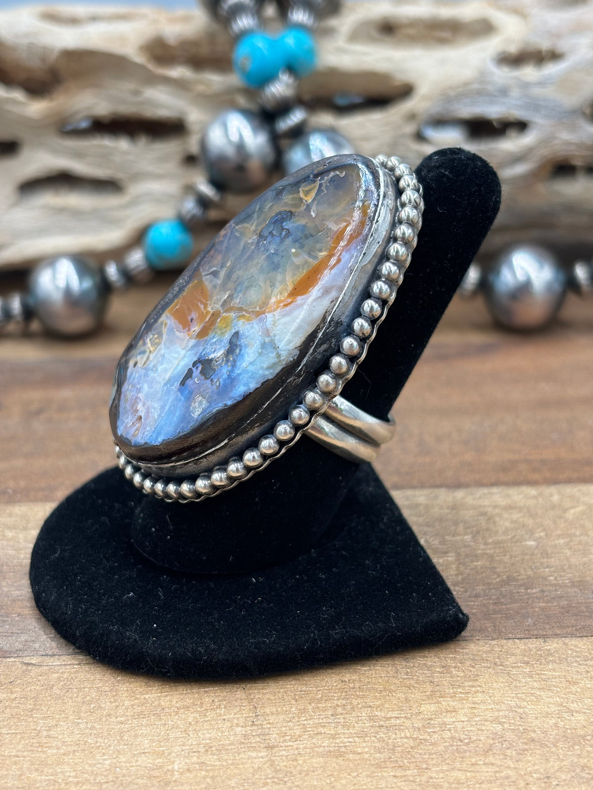 Boulder Opal #108-19 Ring Adjustable
