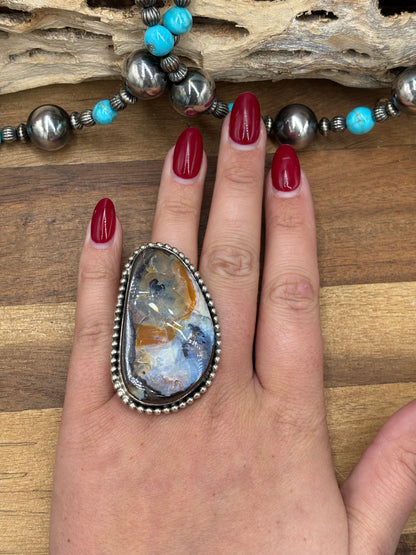 Boulder Opal #108-19 Ring Adjustable