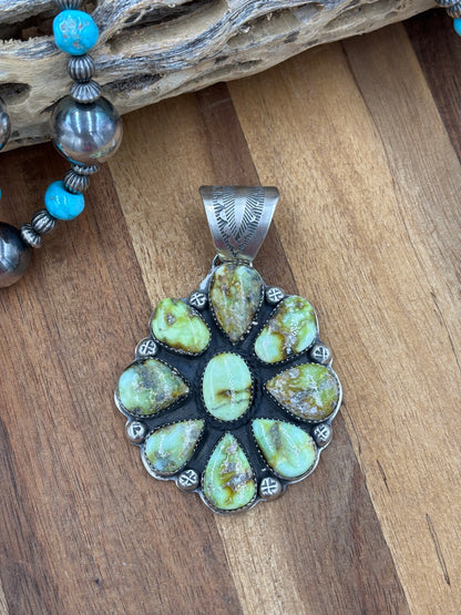 Palomino Cluster Pendant by Boyd Ashley, Navajo