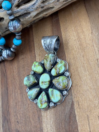 Palomino Cluster Pendant by Boyd Ashley, Navajo