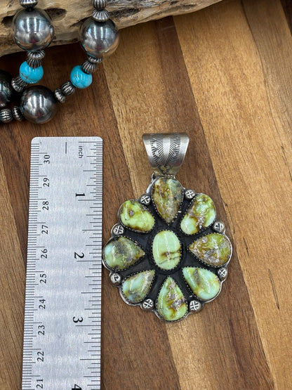 Palomino Cluster Pendant by Boyd Ashley, Navajo