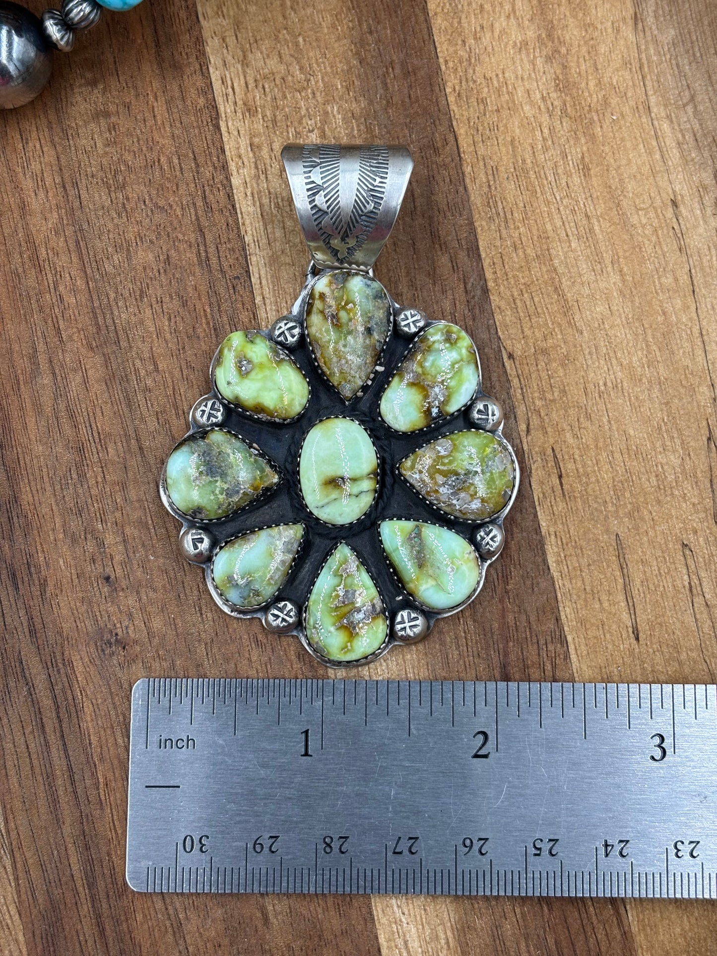 Palomino Cluster Pendant by Boyd Ashley, Navajo