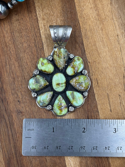 Palomino Cluster Pendant by Boyd Ashley, Navajo