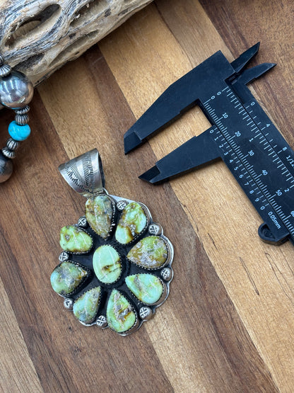 Palomino Cluster Pendant by Boyd Ashley, Navajo