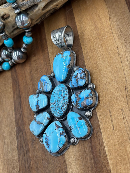 Golden Hills Cluster Pendant by Boyd Ashley, Navajo