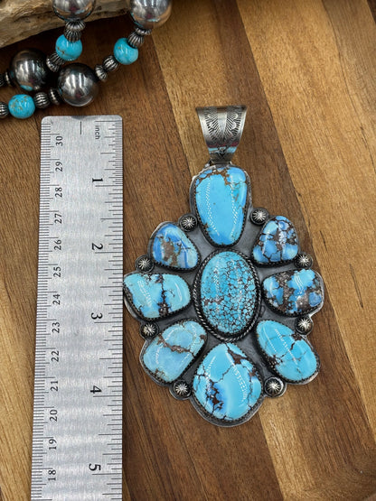 Golden Hills Cluster Pendant by Boyd Ashley, Navajo