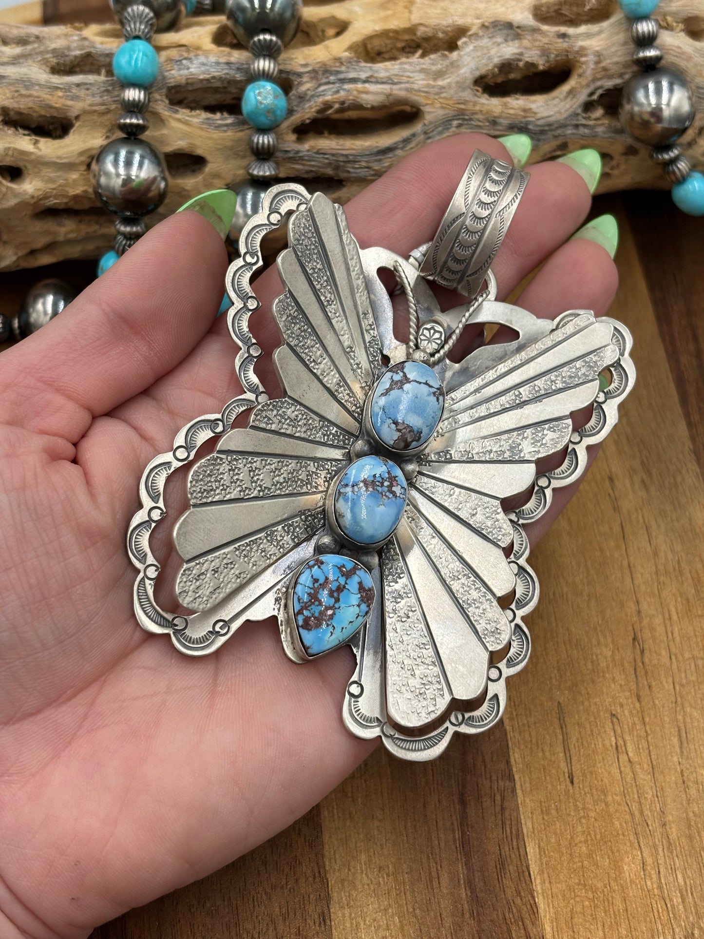 Golden Hills Butterfly Pendant