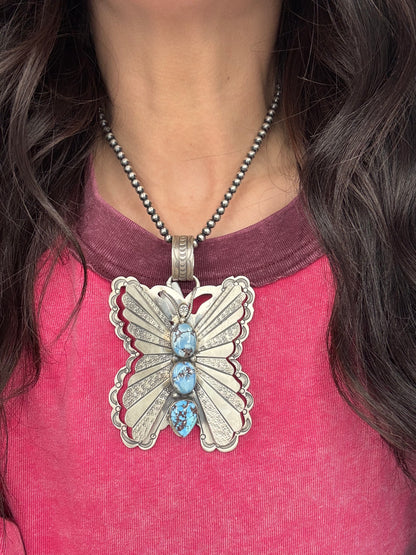 Golden Hills Butterfly Pendant