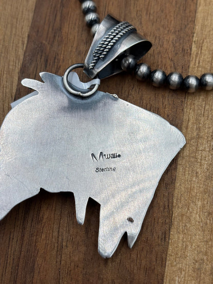 Golden Hills Horse Pendant by Miranda Willie, Navajo