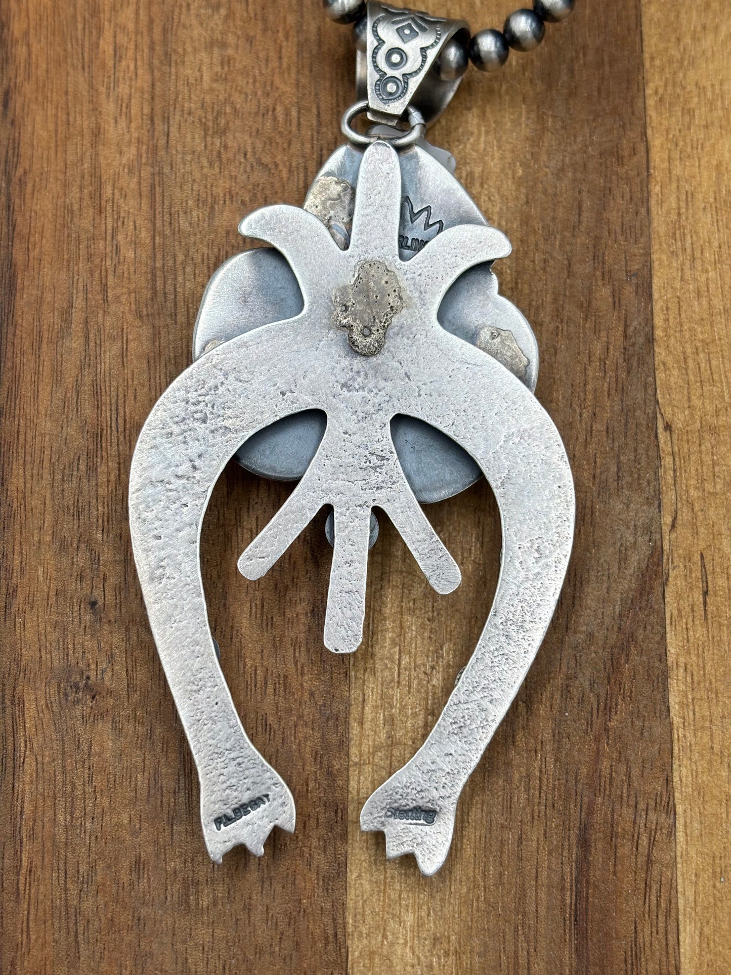 Palomino Cluster Naja Pendant by FL Begay, Navajo