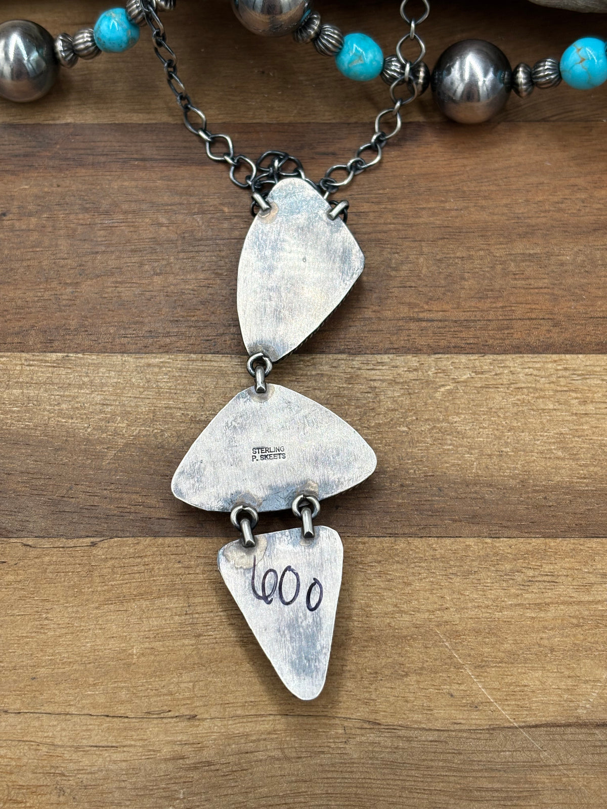 White Buffalo #108-23 Necklace by P Skeets, Navajo
