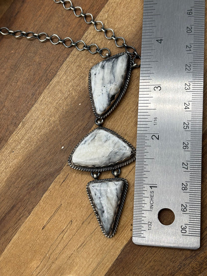 White Buffalo #108-23 Necklace by P Skeets, Navajo
