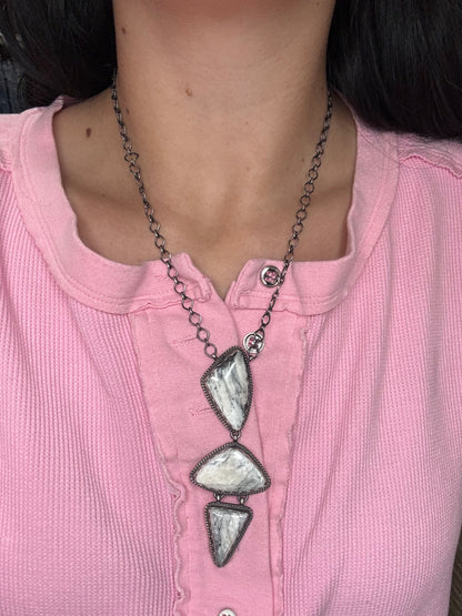 White Buffalo #108-23 Necklace by P Skeets, Navajo