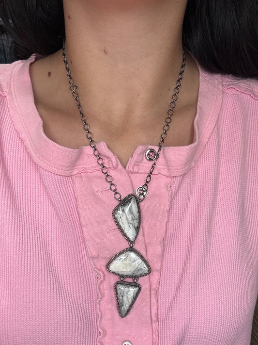 White Buffalo #108-23 Necklace by P Skeets, Navajo